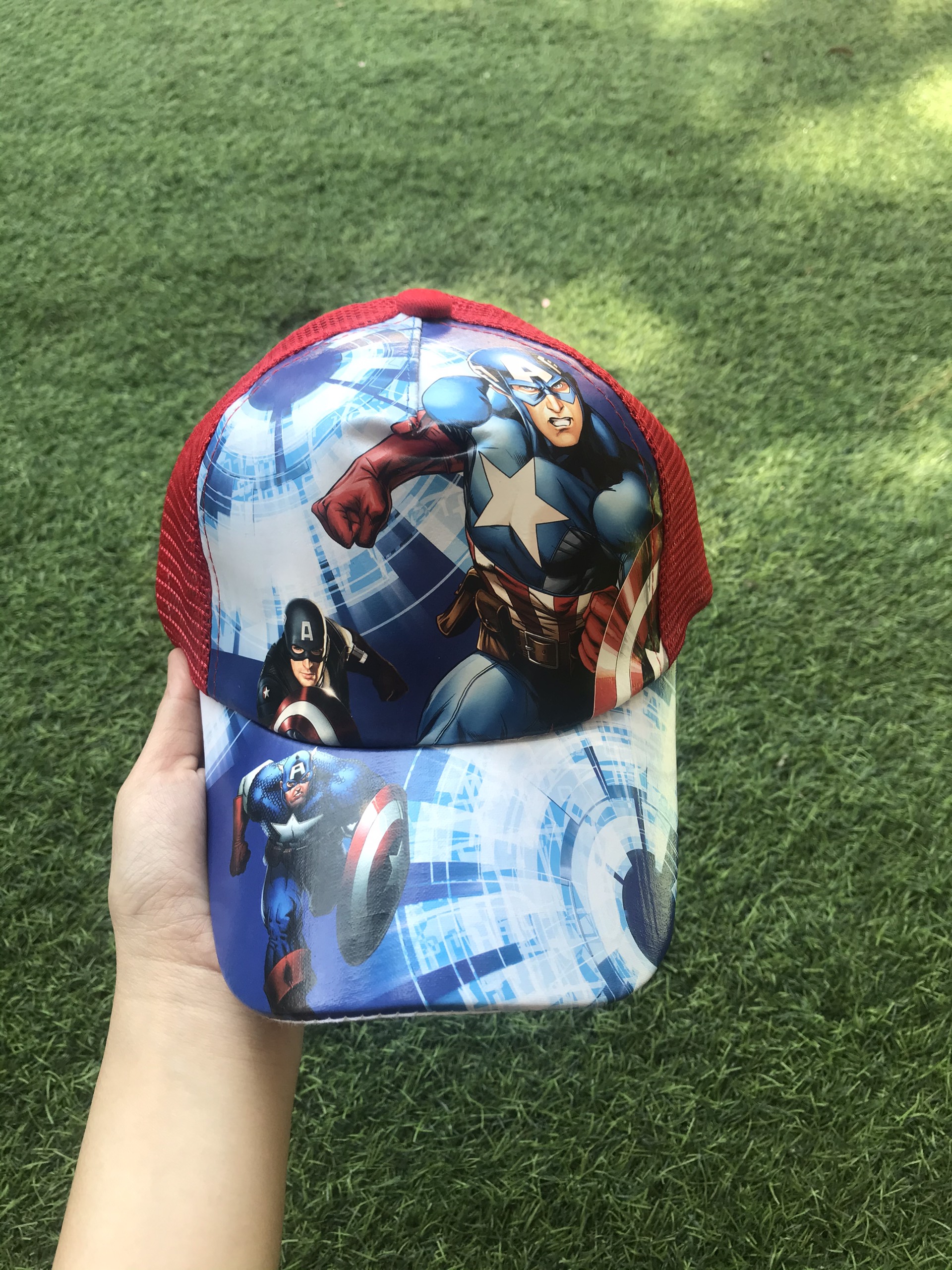 Nón kết lưới hình Captain America màu đỏ siêu hot cho bé trai - PP10165CD