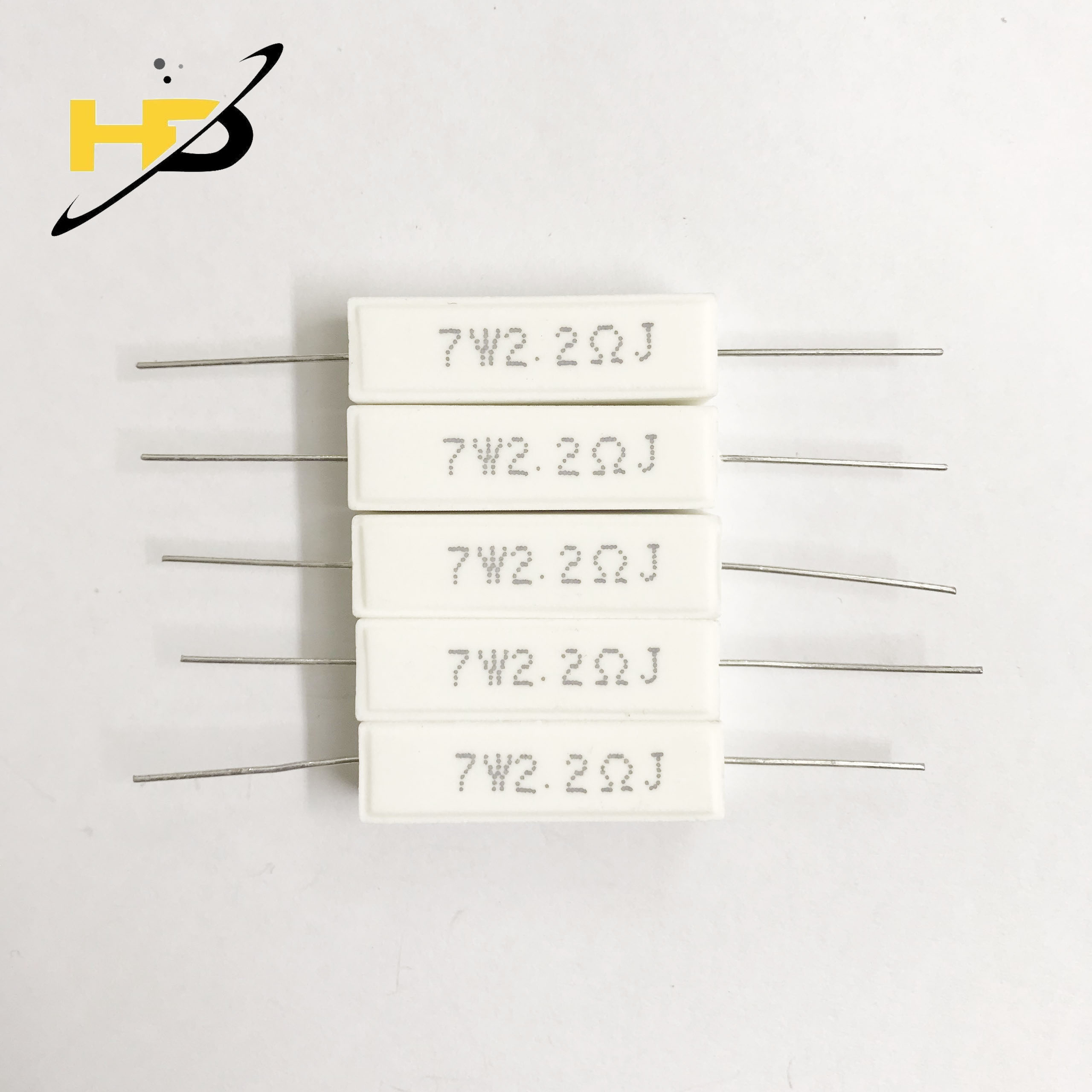 10 Chiếc Trở Sứ 7W 2.2R 5% Dáng Nằm Chân Đồng