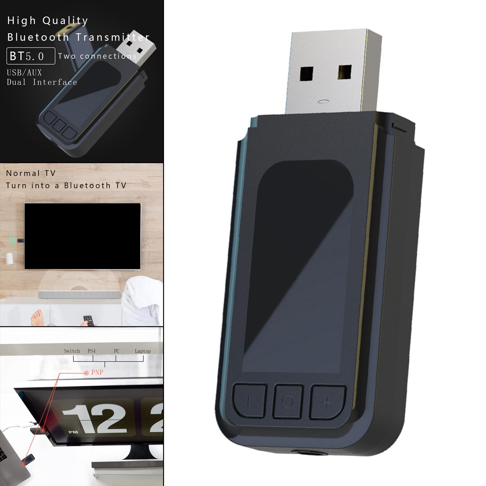 ATS2831 Bluetooth Adapter 5.0 AUX Dual-output 3.5mm Audio Plug And Play