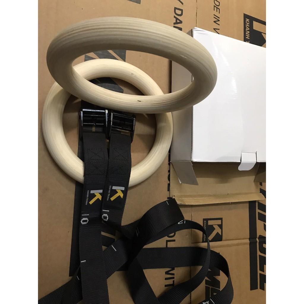 Mã hàng KT2.RING – Vòng treo xà Fitness Gymnastics Rings chất lượng cao-Dụng cụ tập street workout