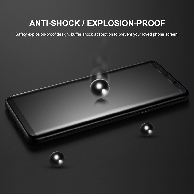 Miếng dán kính cường lực 3D Arc cho Samsung Galaxy S8 Plus Baseus Full màn hình vô cực chống chói vân tay - Sản phẩm chính hãng