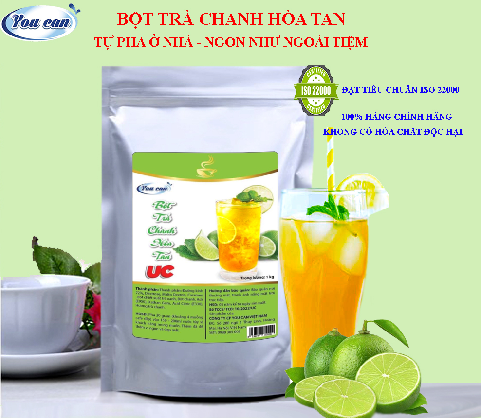 Trà Chanh Hòa Tan UC hàng chính hãng/ Bột trà hoa quả PHA SẴN SIÊU NHANH thơm ngon chuẩn vị.