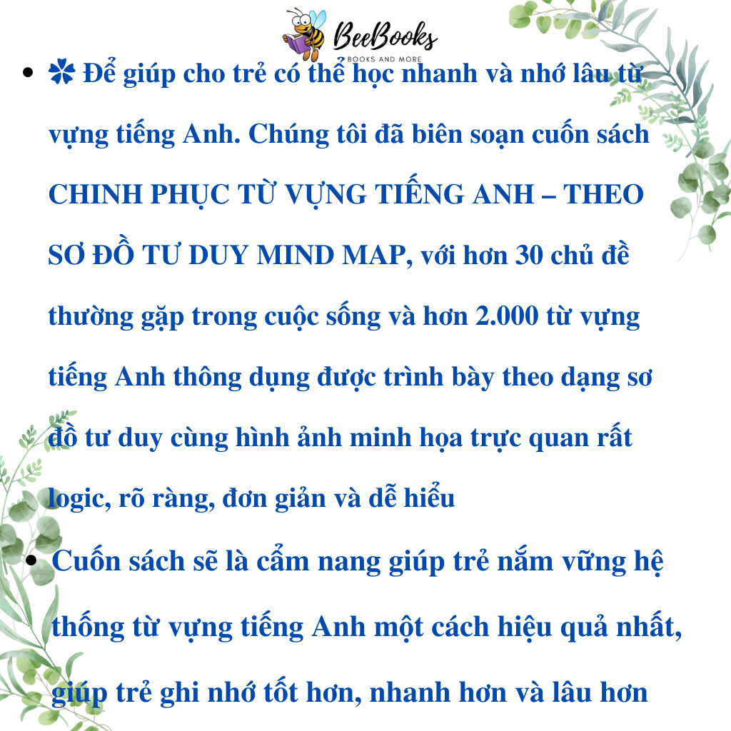 Sách Bé chinh phục từ vựng Tiếng anh - Theo sơ đồ tư duy Mind Map - Phiên bản mới 2021