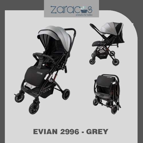 Xe đẩy gấp gọn 2 chiều cho bé Zaracos Evian 2996  Grey - Zaracos Việt Nam