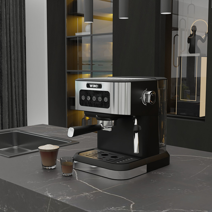 Máy pha cafe tự động Espresso, cafe sữa, cafe bọt WINCI-KF3000, Hàng Nhập Khẩu.