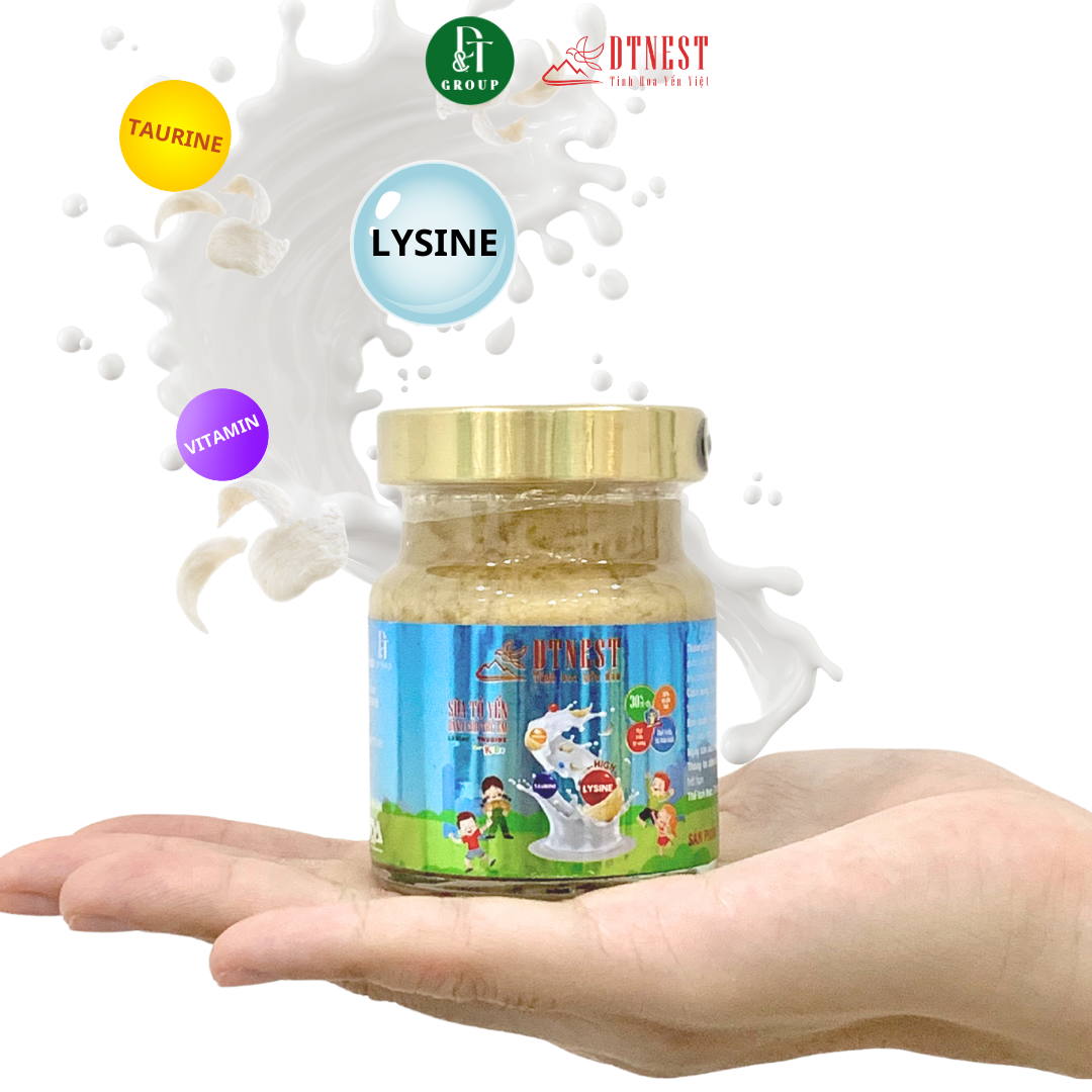 Đặc sản Khánh Hòa - Sữa yến trẻ em Lysine + Taurine 30% 70ml (Hũ lẻ) DT NEST DT FOOD