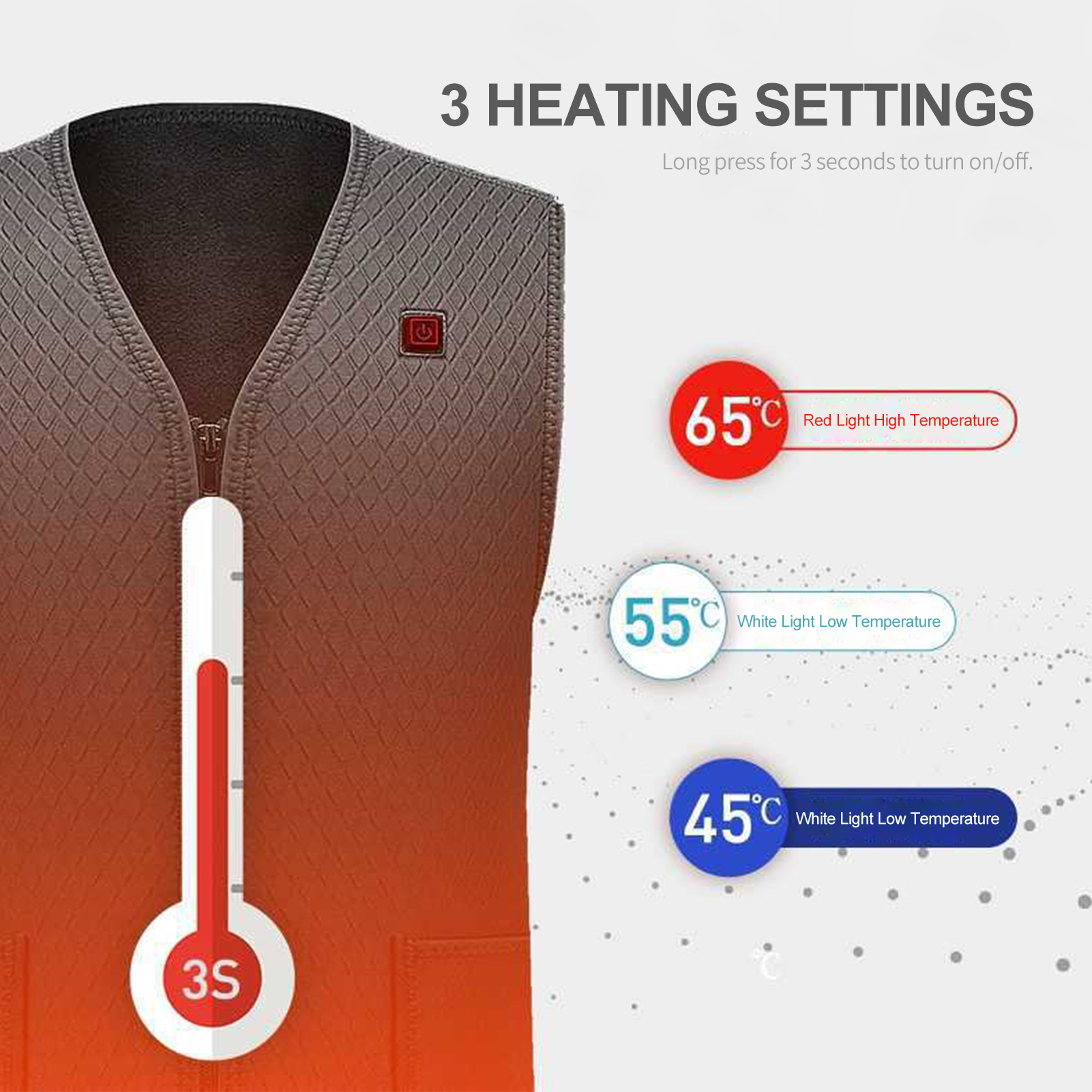 Áo khóa sưởi ấm cho mùa đôngcho Nam