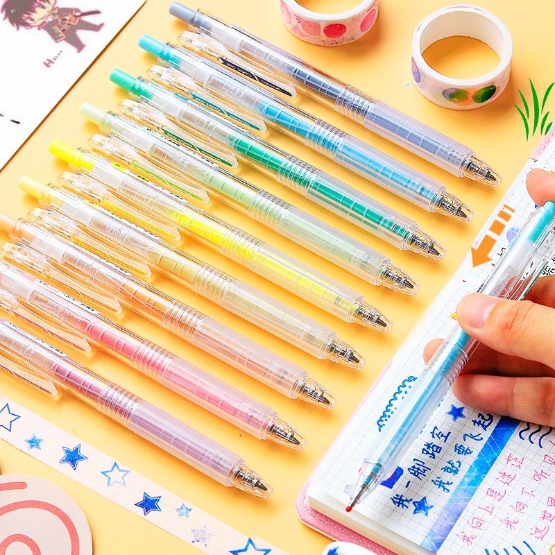 Set 9 bút Gel Morandi có thể thu gọn thay đổi màu nước sáng tạo