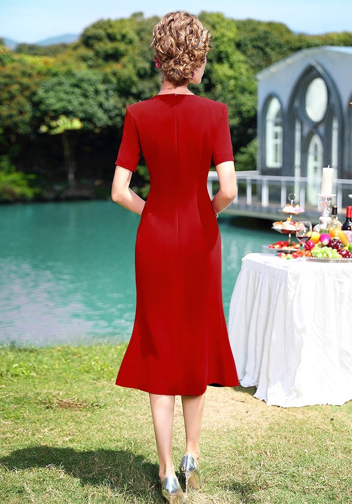 Đầm Ôm Nữ Dự Tiệc Kiểu Đầm Ôm Đuôi Cá Phối Màu ROMI 3305