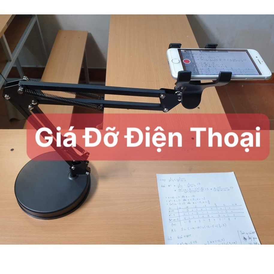 Chân Đế /Giá Đỡ Kẹp Điện Thoại Dùng Học online, Livestream, Quay Video và Giải Trí - Hàng Chính Hãng