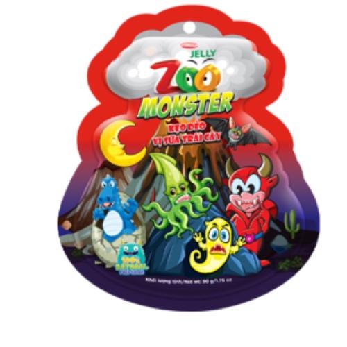 Kẹo dẻo Zoo Monster túi 3D 50g- Bibica