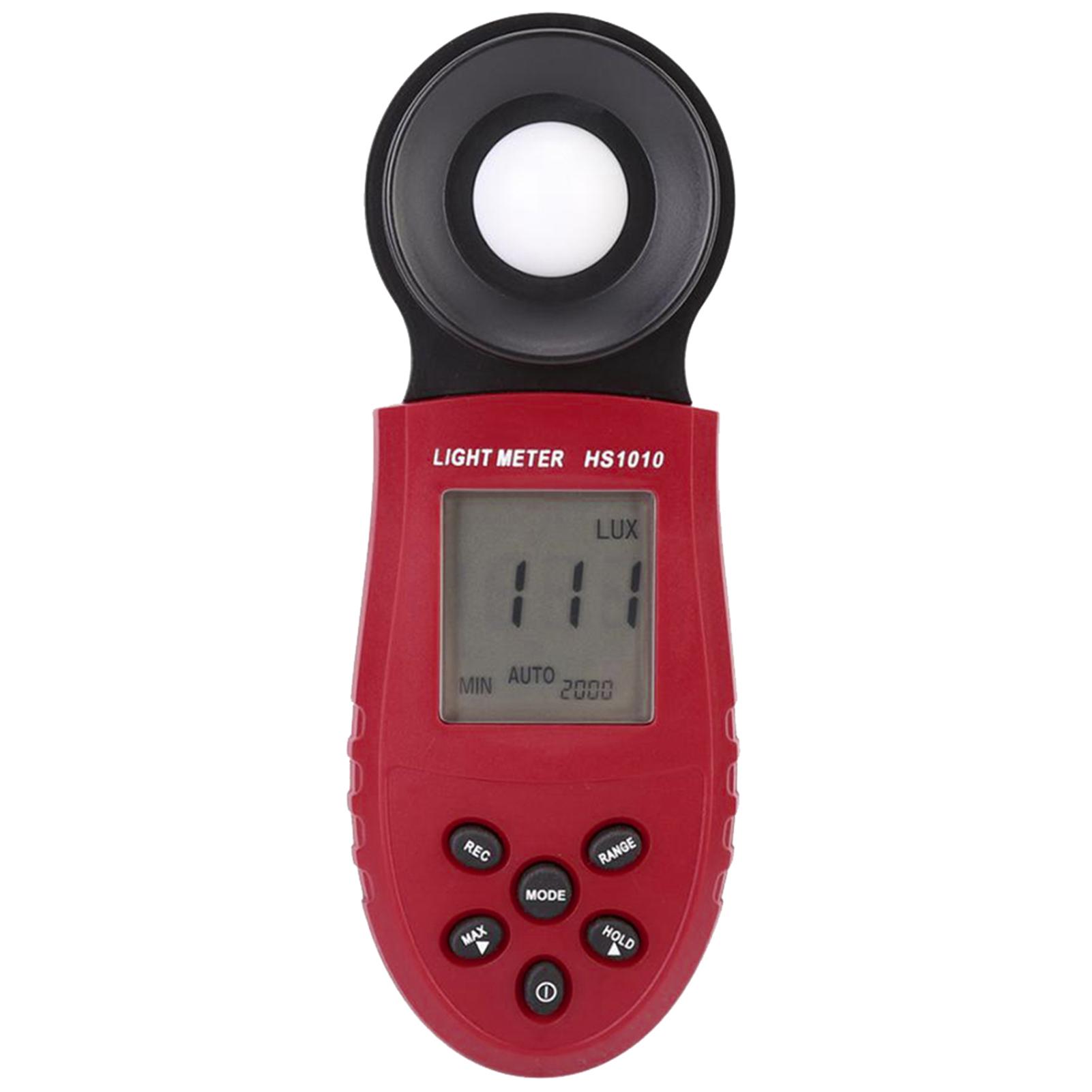Digital Illuminance Light Meter Auto Range LCD Photometer 200,000 Lux Portable Handheld Luxmeter Light Intensity Tester for Industrial Lab Plants