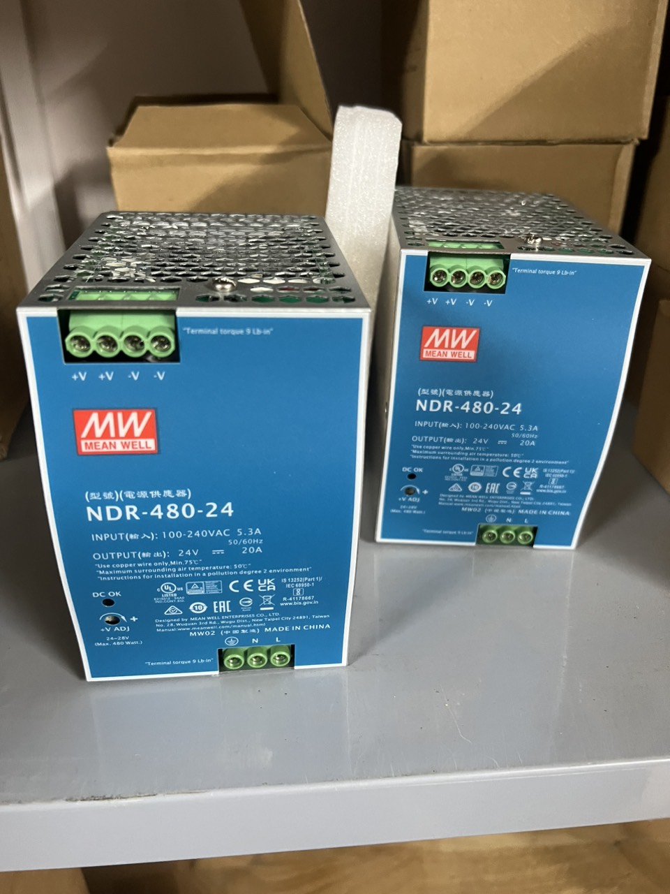 Nguồn Meanwell Din rail NDR-480-24 Hàng Nhập Khẩu