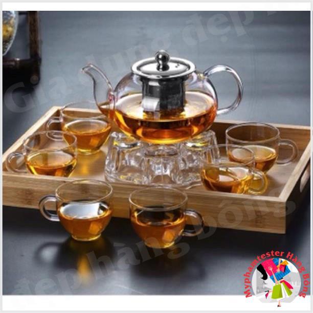 Set ấm chén thuỷ tinh