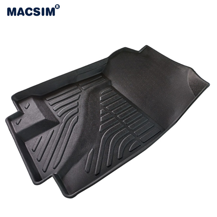 Thảm lót sàn xe ô tô Honda CRV 2012 -2016 Nhãn hiệu Macsim chất liệu nhựa TPV cao cấp màu đen