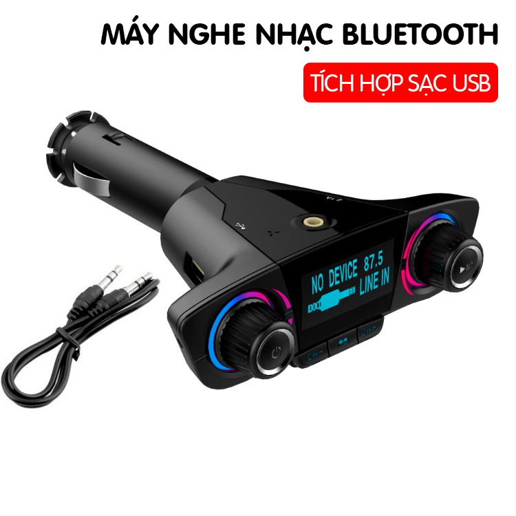 Máy nghe nhạc bluetooth sạc xe hơi rảnh tay máy phát FM - D1623