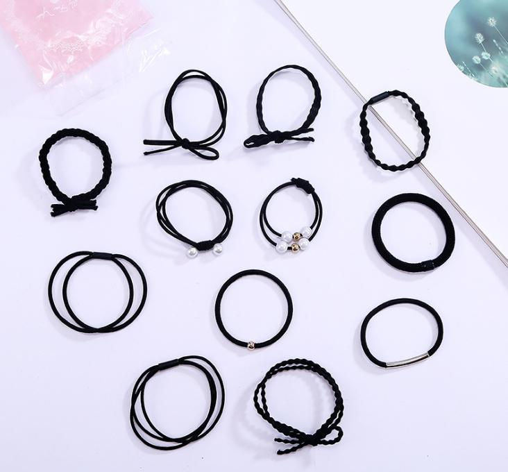 Sét 12 dây buộc tóc bền đẹp (Túi opp) HD33