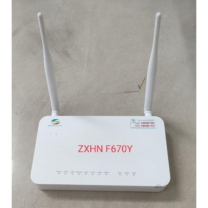 Bộ phát wifi ZTE F670Y 2 băng tần 2.4GHz và 5GHz cho băng thông lên đến 1.2 Gbps. Hỗ trợ Mesh, Bright Mode.