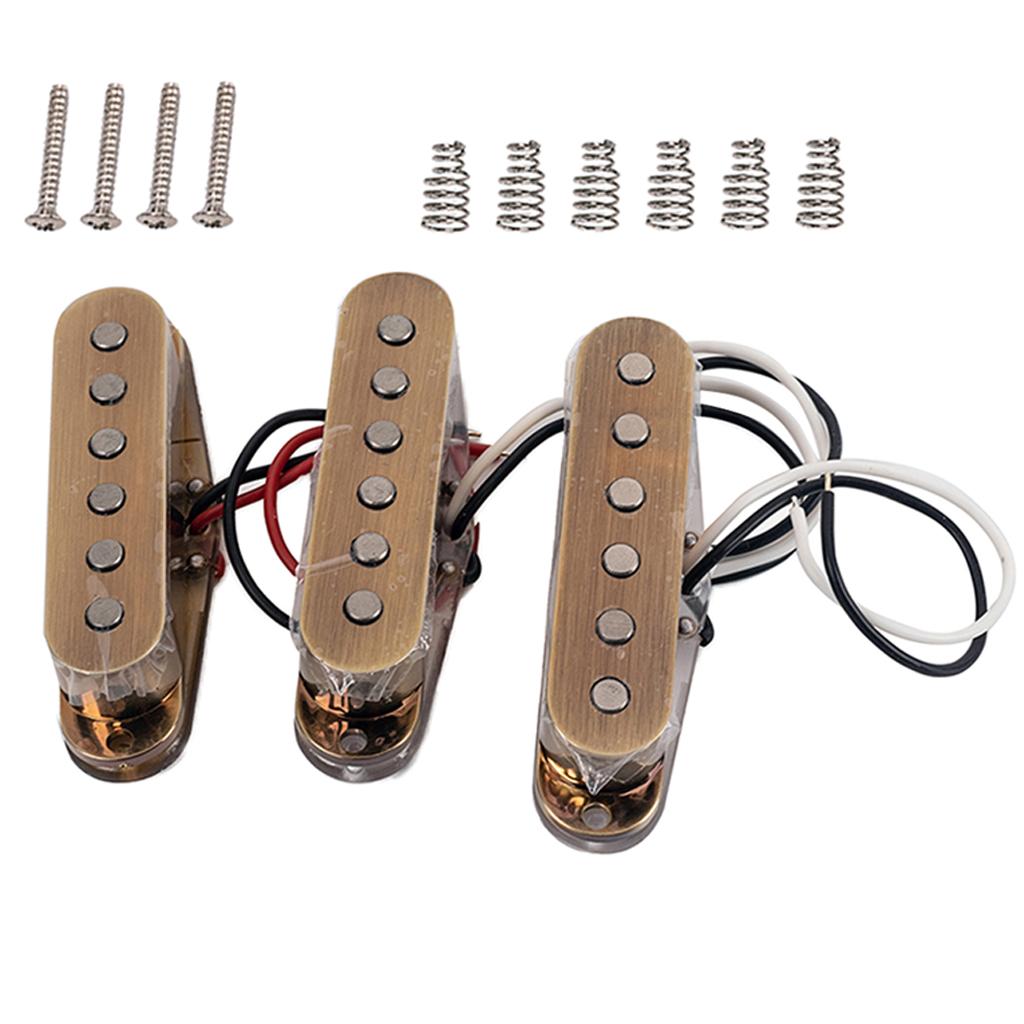 Sunnimix Đàn Guitar Điện Bán Tải Đơn Cuộn Cho ST, Vàng Đồng