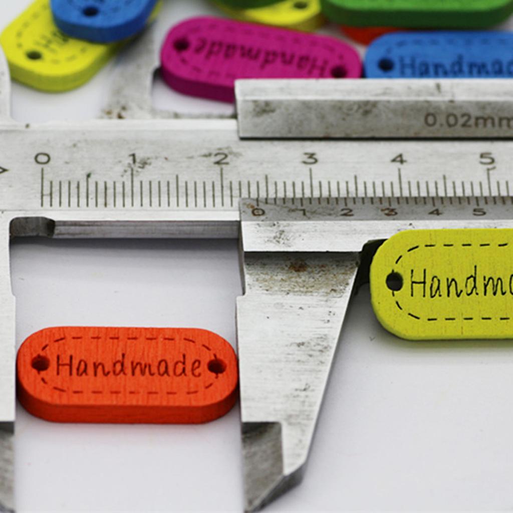 100 Cái Nhiều Màu Với Dáng Hình Nút Gỗ Cho Quần Áo Embellishmnet