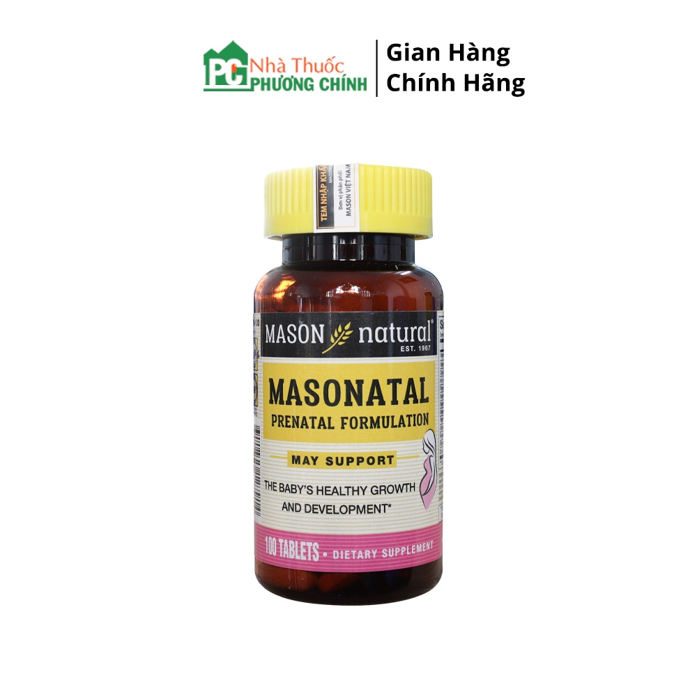 Vitamin Tổng Hợp Cho Bà Bầu Mason Natural Prenatal Formulation - Bổ Sung Vitamin &amp; Khoáng Chất Thiết Yếu