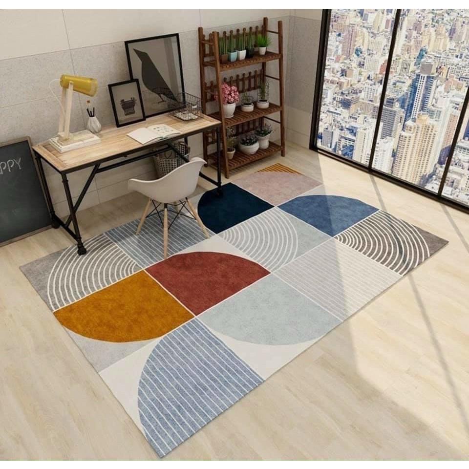 Thảm trang trí kích thước lớn - thảm trải sàn decor phòng khách, phòng ngủ cực sang