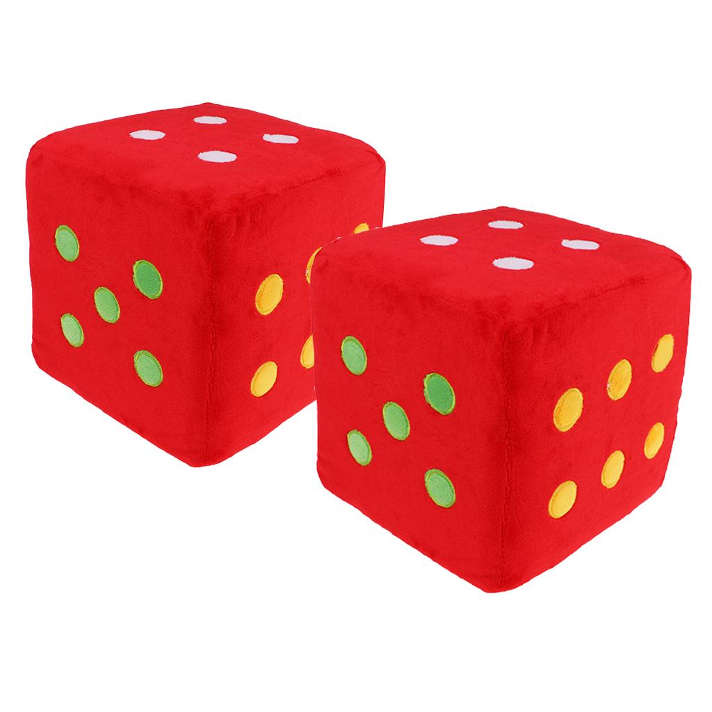 2X Sang Trọng Gối Lớn Nhồi Bông Đồ Chơi Xúc Xắc 20 Cm Chiều Dài Chơi Giảng Dạy Đỏ