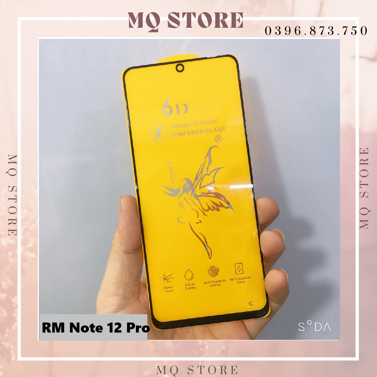 Kính cường lực dành cho Xiaomi Redmi Note 12/ Note 12 Pro/ 12T/K40/K40 Pro full màn hình 6D thiên thần cao cấp ( hàng chính hãng)