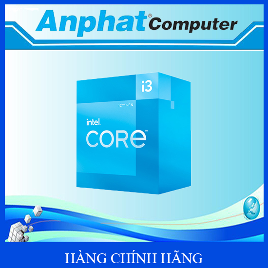 Bộ Vi Xử Lý CPU Intel Core i3-12100 (3.3GHz turbo up to 4.3GHz, 4 nhân 8 luồng, 12MB Cache, 58W)- Socket Intel LGA 1700 - Hàng Chính Hãng