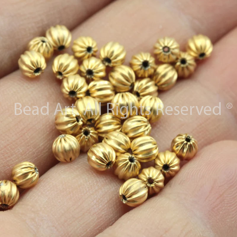 [1 Hạt] 3MM Charm Bi Mạ Vàng Tròn Xoắn, Phối Vòng Tay Phong Thuỷ, Chuỗi Hạt, Trang Sức - Bead Art