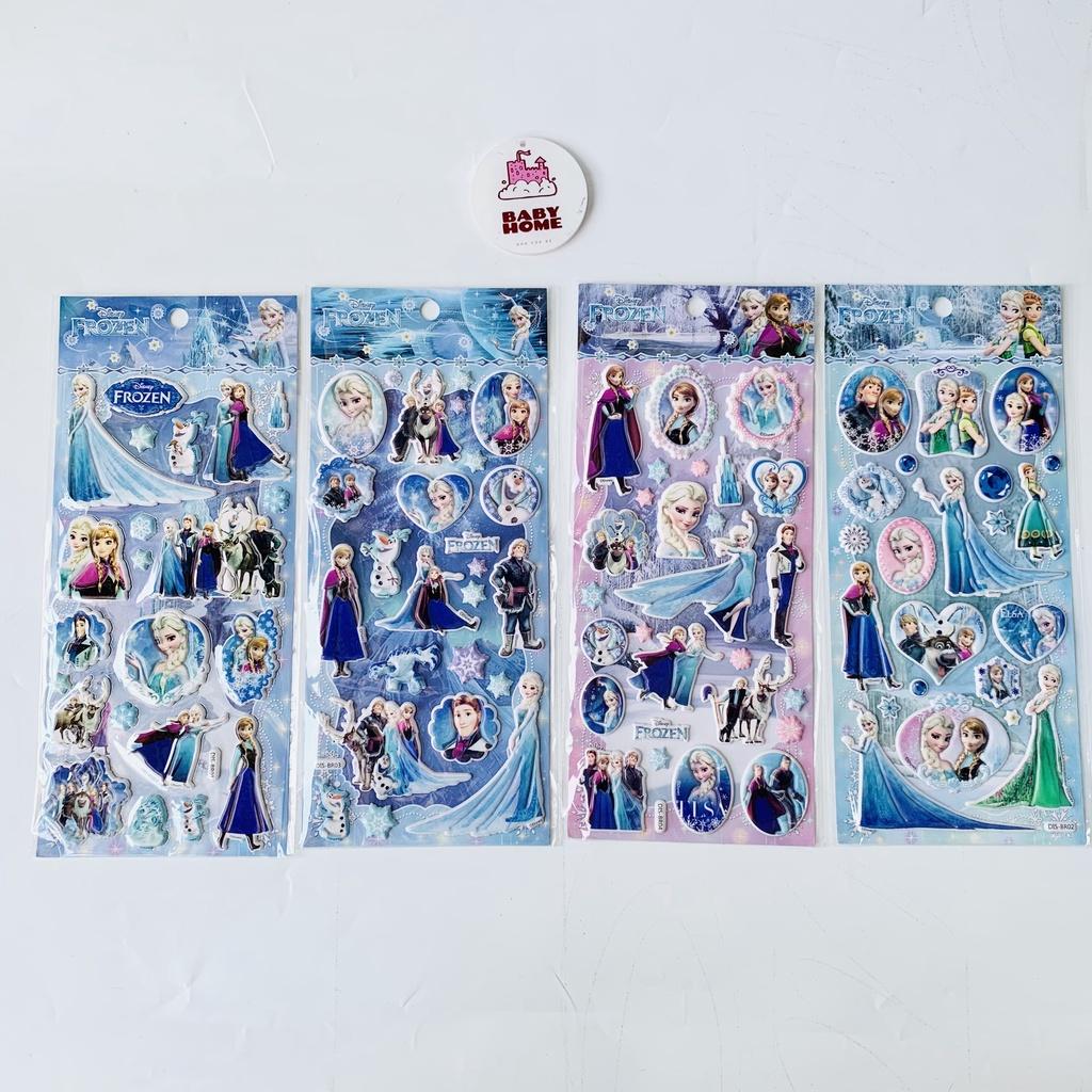 Sticker 3D ELSA Nữ hoàng băng giá hình dán trang trí nổi cho bé