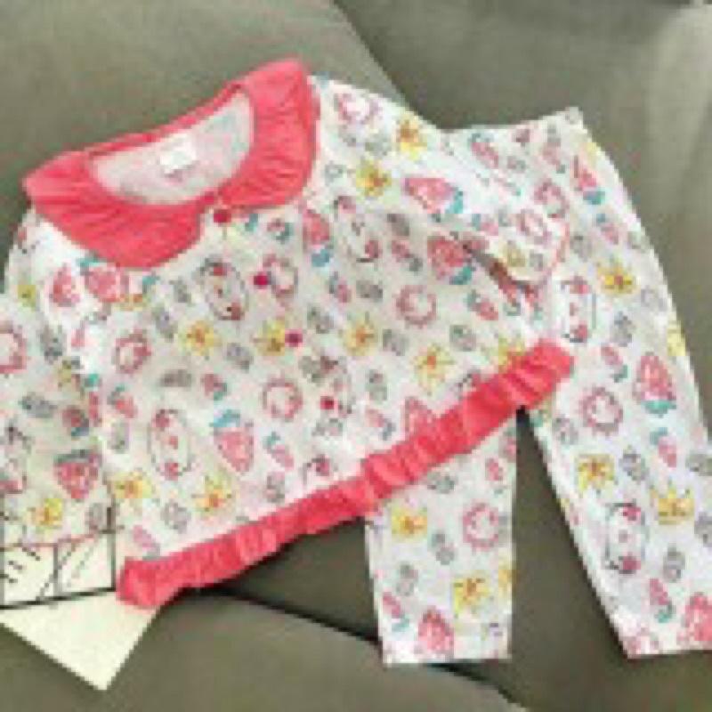 Bộ dài bé gái thun borip dáng babydoll -