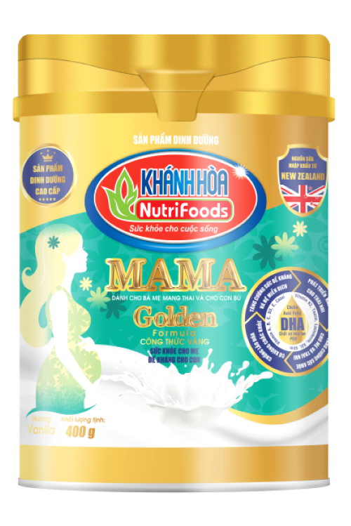 Sữa Bột Mama Golden Formula Dành Cho Mẹ Mang Thai &amp; Cho Con Bú -  Khánh Hòa Nutrifoods- Hộp 400G/900G