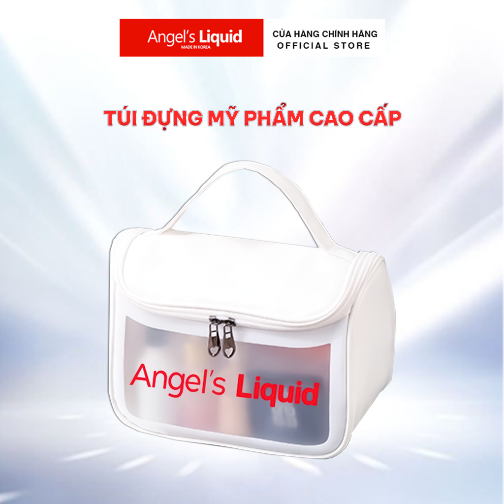 [HB Gift] Túi Đựng Mỹ Phẩm Dạng Hộp Khoá Kéo Cao Cấp Angel's Liquid