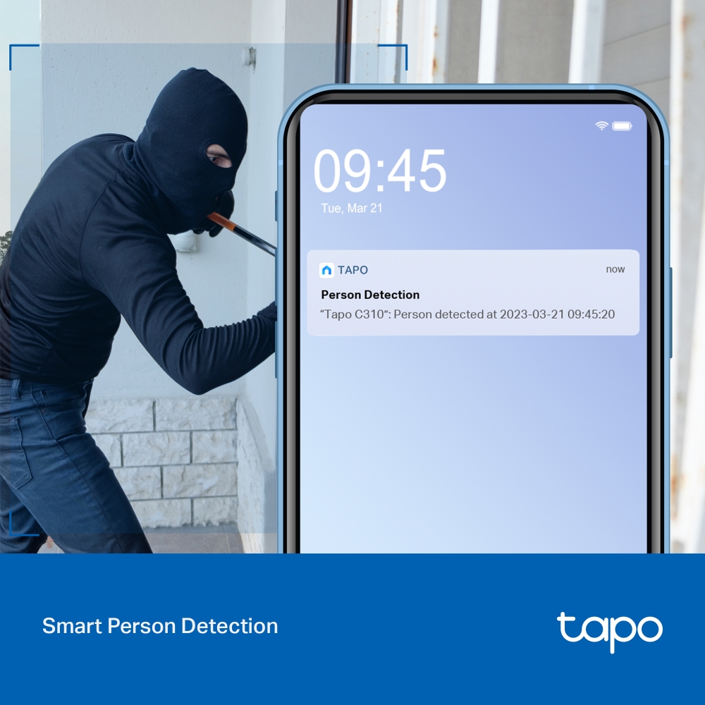 Camera WiFi Ngoài Trời TP-Link Tapo C310 | Ghi hình 2K 3MP | Âm thanh 2 chiều | Cảm biến hồng ngoại | Bảo hành 2 năm | Hàng Chính Hãng