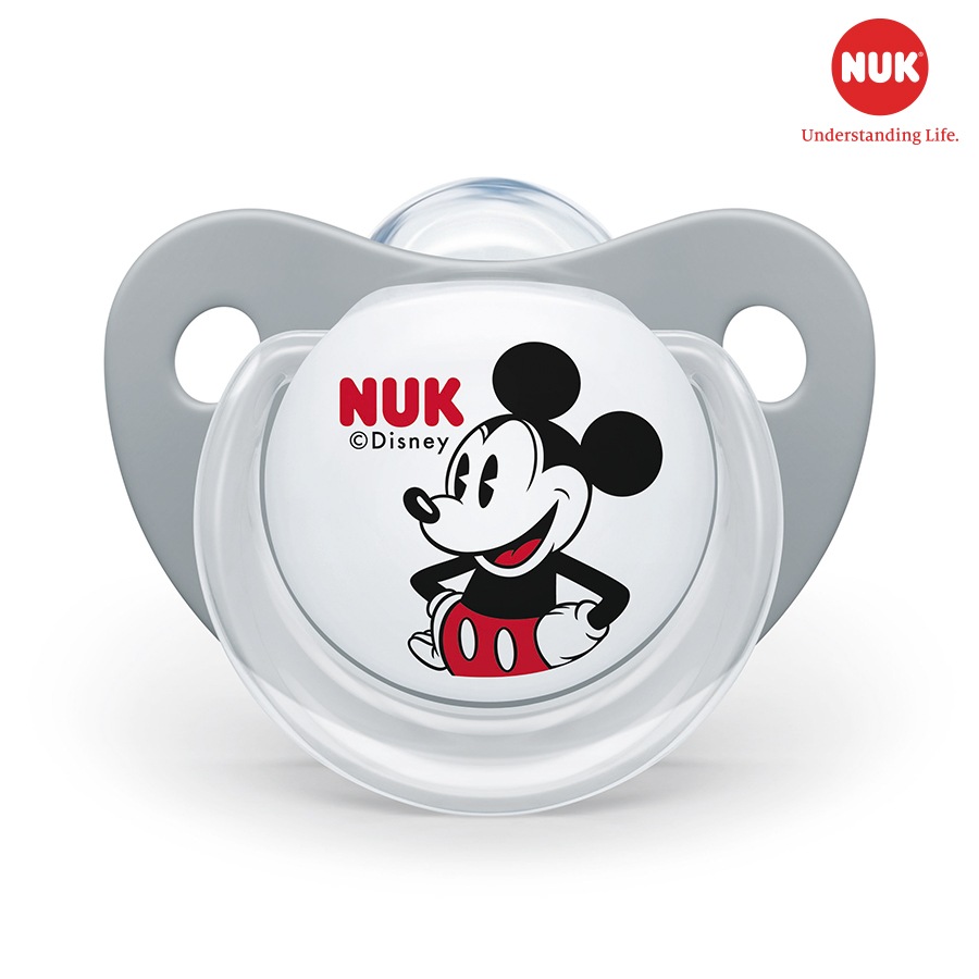 BỘ 2 TI GIẢ NUK SLEEPTIME SILICONE PLUS MICKEY - MÀU NGẪU NHIÊN