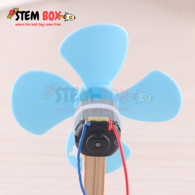 Đồ chơi khoa học tự lắp ghép mô hình quạt mini chạy bằng pin - Trò chơi DIY STEM BOX