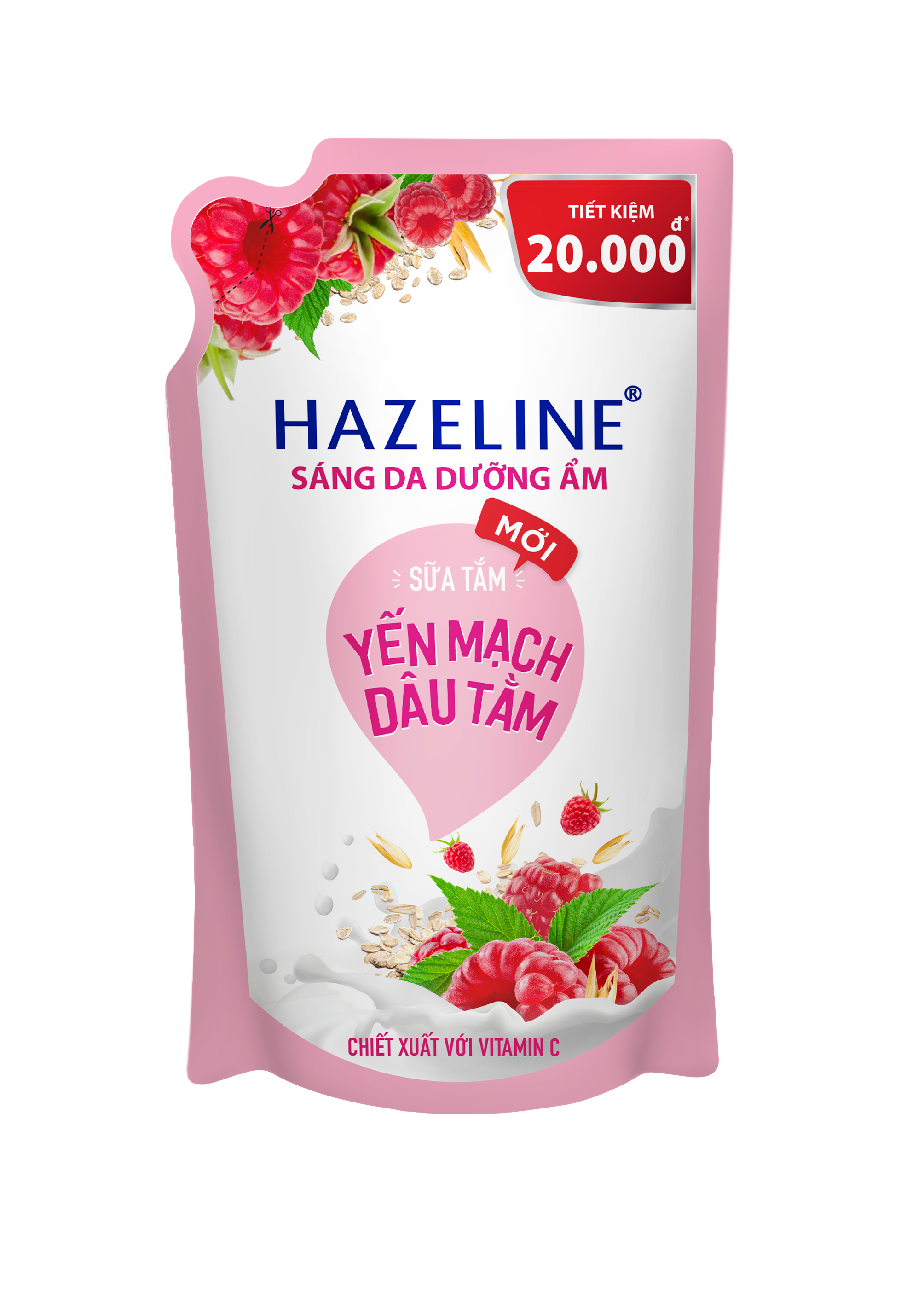 Sữa Tắm Trắng Da Hazeline Dưỡng Thể Thiên Nhiên Yến Mạch Dâu Tằm Sáng Da Dưỡng Ẩm 1Kg