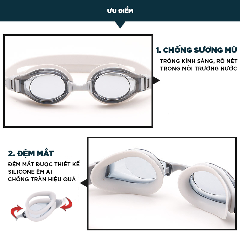 Kính bơi chống tia UV , Chống sương mù , bảo vệ mắt Cleacco, dành cho vận động viên chuyên nghiệp hoặc người có sở thích đi bơi mỗi ngày, màu sắc đa dạng - Hàng Chính Hãng