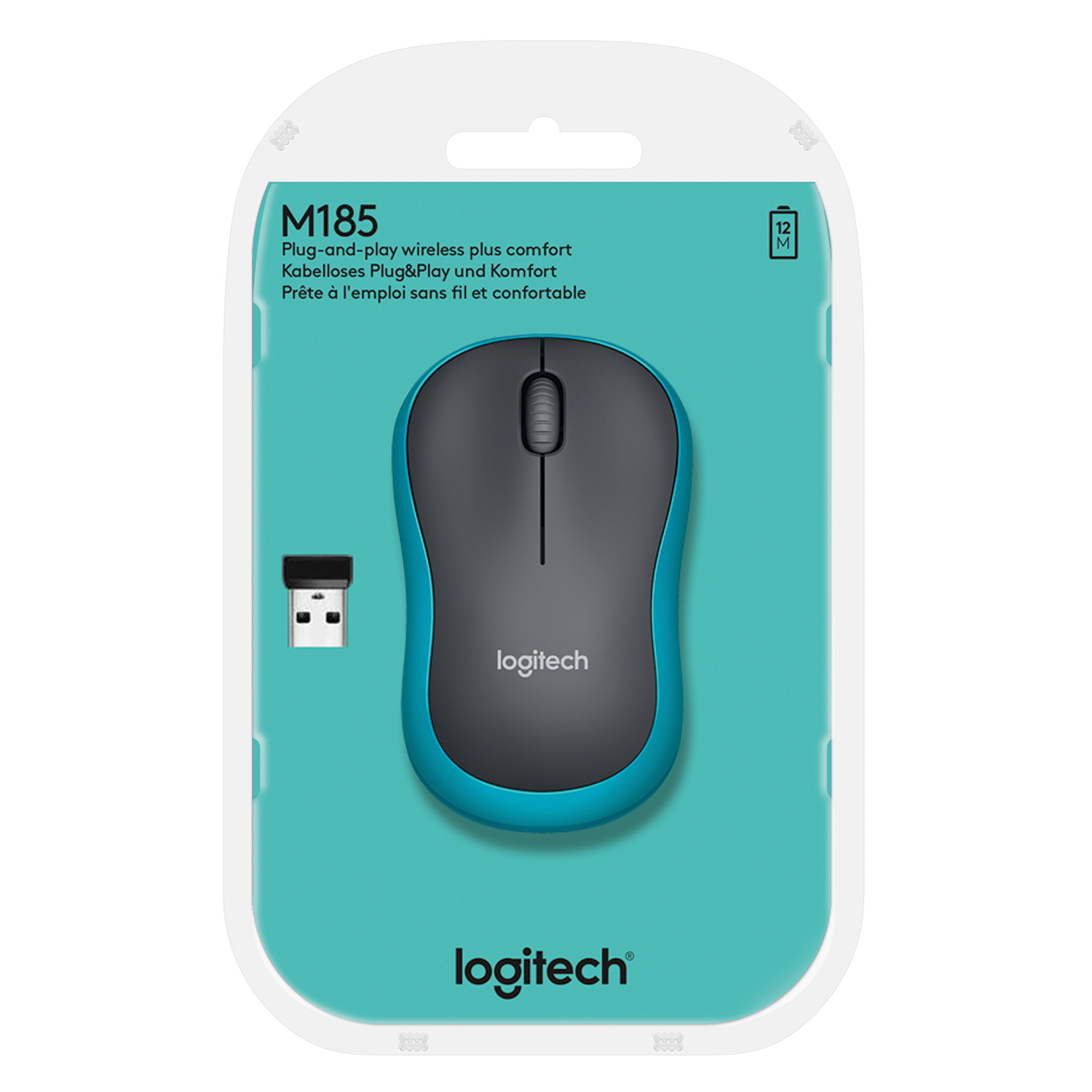 Chuột không dây Logitech M185 - Hãng chính hãng