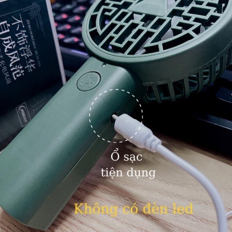 Quạt cầm tay mini tích điện, có thể gập gọn để bàn, pin siêu bền