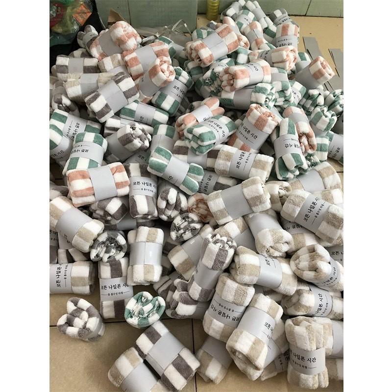 Khăn mặt cotton mịn xuất Hàn 30x50cm - Khăn lau mặt loại đẹp