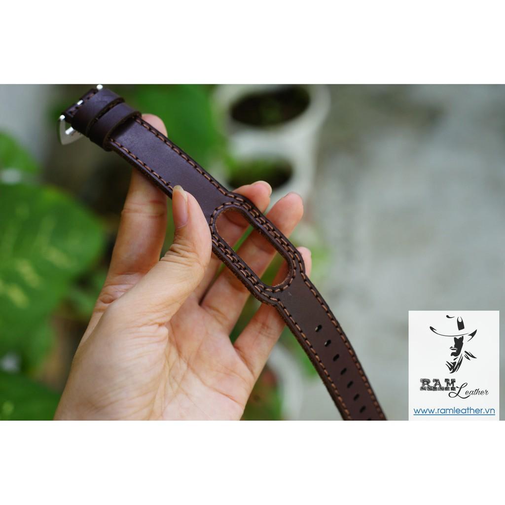 DÂY DA BÒ NÂU MẬN TRƠN - CHÍNH HÃNG RAM LEATHER .