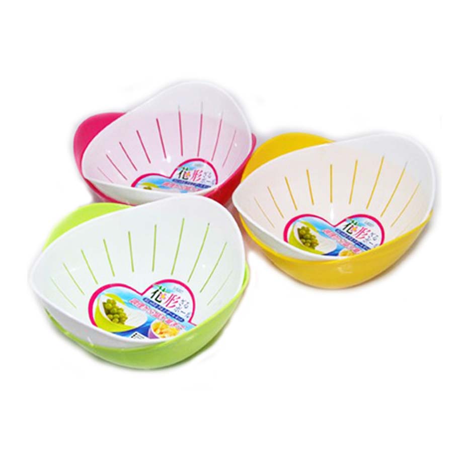 Bộ 3 bộ thau rổ nhựa kèm khay hứng tiện lợi - Hàng nội Địa Nhật