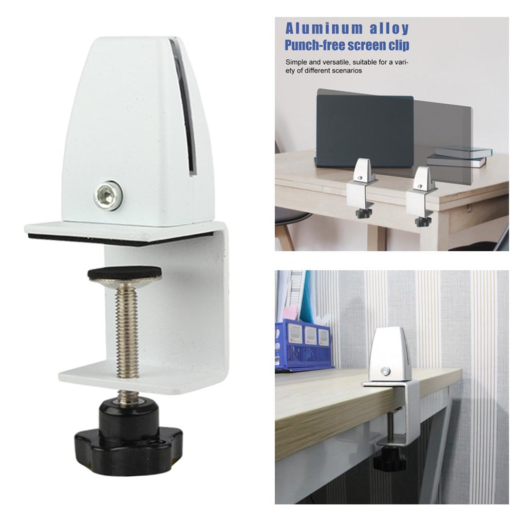 Desk Partition Clamp Office Shelf Bracket Desktop Screen Clip Holder