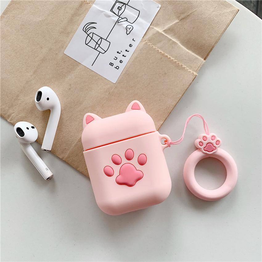 Airpods Case_Ốp Bảo Vệ Cho Airpods 1/ Airpods 2 hình Tay Mèo Cute