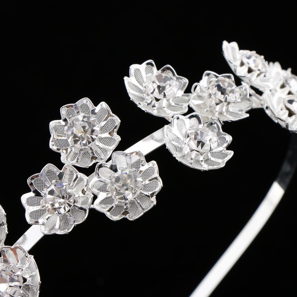 Wedding Crystal Rhinestone Flower Headband Tiara Wedding Jewelry Gifts