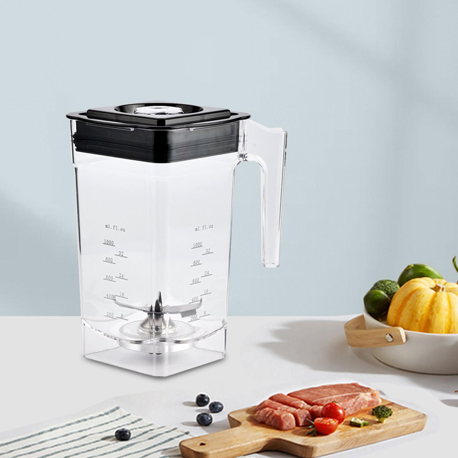 Blender Jar Blender Replacement Parts Clear Markings Easy to Clean with Lid Smoothie Machine Accessories Blender Replacement Jug for Soup