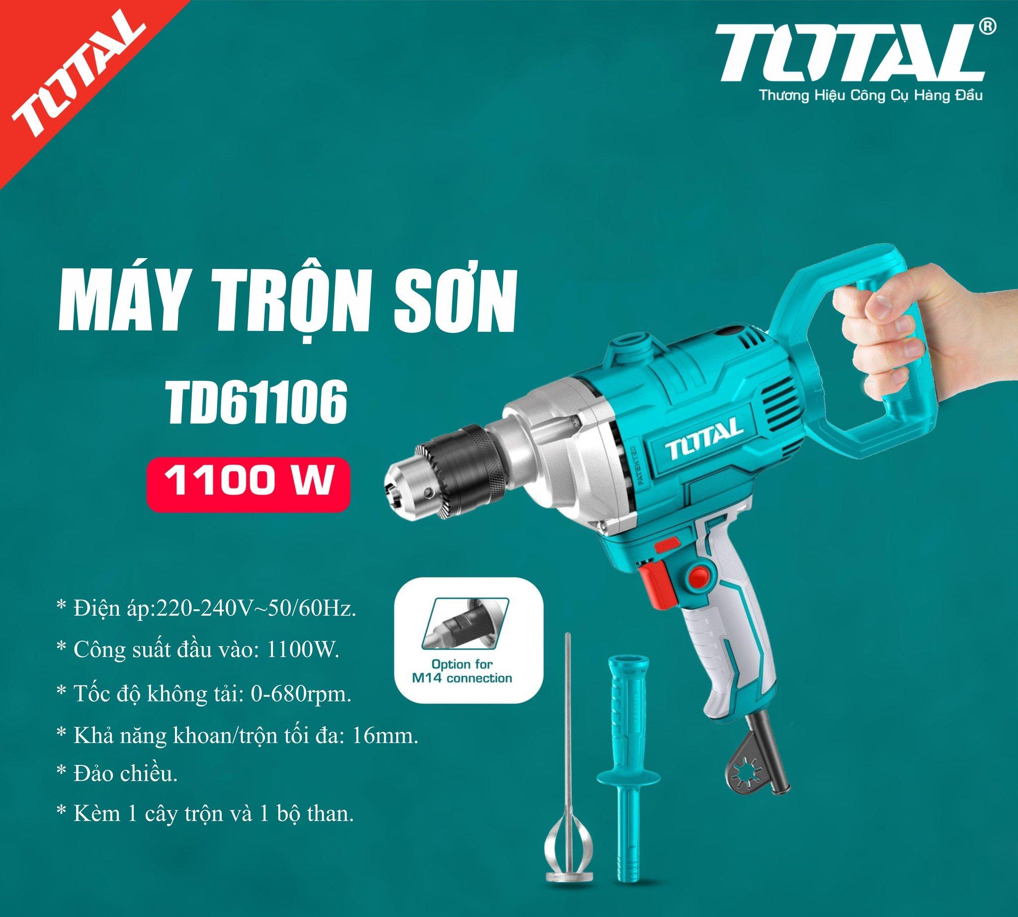 MÁY TRỘN SƠN 1110W TOTAL TD61106 - HÀNG CHÍNH HÃNG