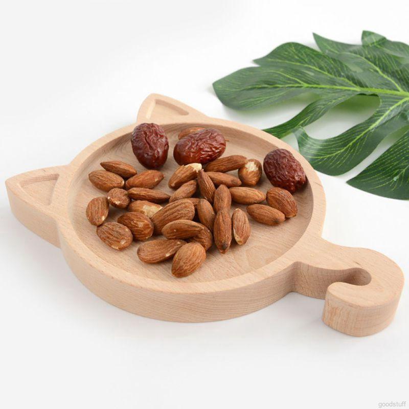 Đĩa gỗ kiểu dáng hoạt hình dễ thương